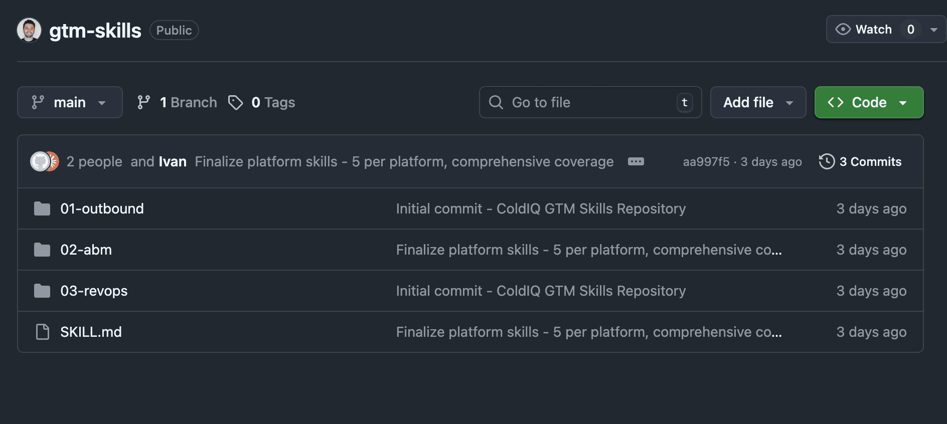 GTM Skills Repository