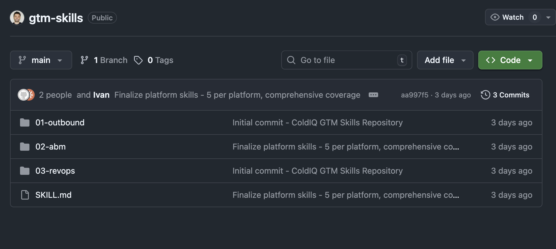 GTM Skills Repository